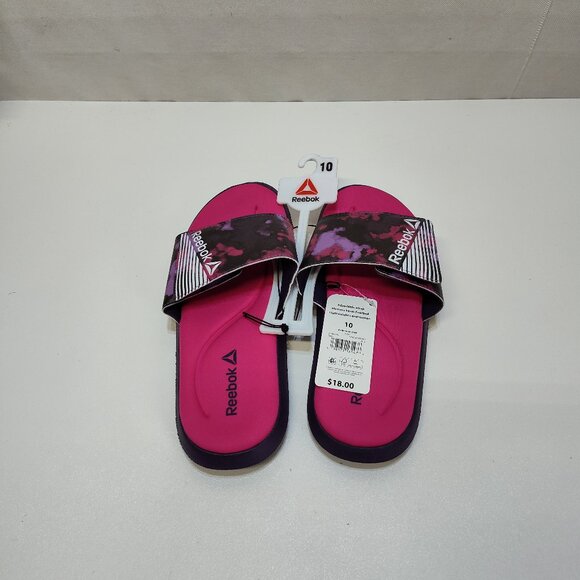 Reebok Slide Sandals Adjustable Strap Memory Foam Women US 10 UK 7.5 EUR 41 NWT - Picture 1 of 7